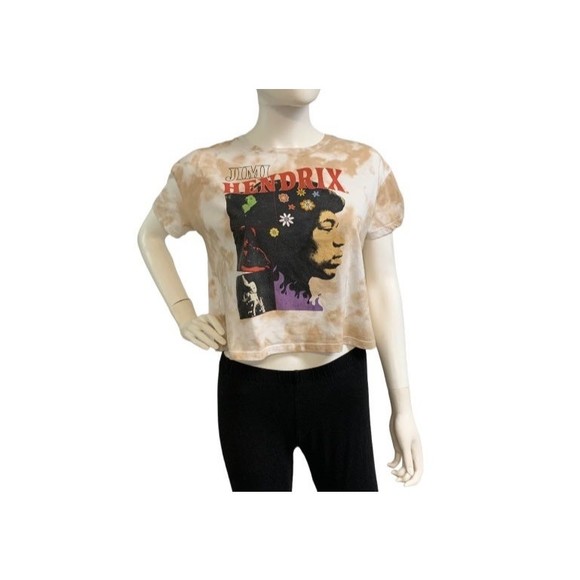 authentic hendrix Tops - Jimi Hendrix Women’s Tie Dye Crop Top Size Small